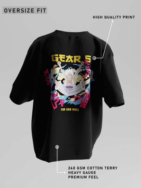 Gear 5 Luffy Oversized Anime T-Shirt - Image 2