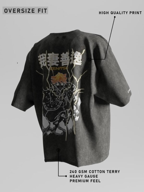 Zenitsu Oversized T-Shirt [Acid Washed] - Image 5